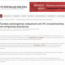 Fundos estrangeiros reduziram em 11% investimentos em empresas brasileiras